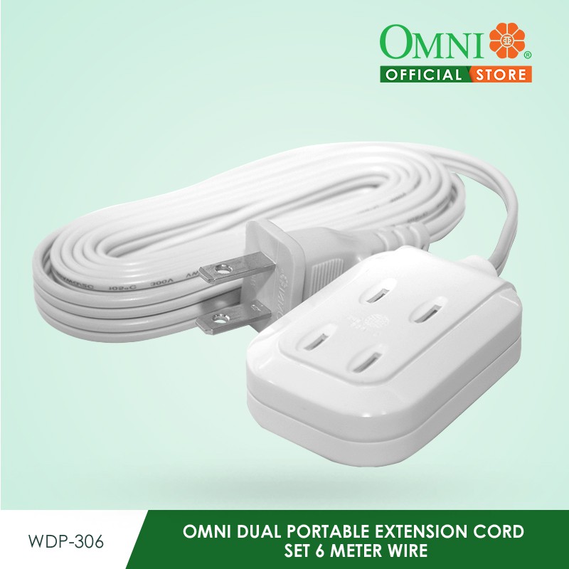 OMNI Dual Portable Extension Cord Set 6 Meter Wire WDP306 Shopee