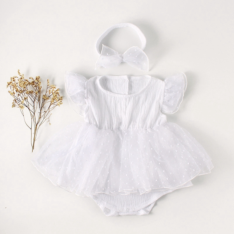 infant white lace dress