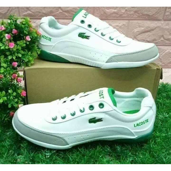 lacoste white rubber shoes