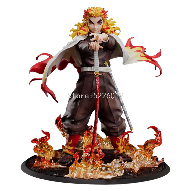 cm Demon Slayer Action Figure Mugen Train Rengoku Kyoujurou Anime Figure Kimetsu No Yaiba Rengoku 1 148