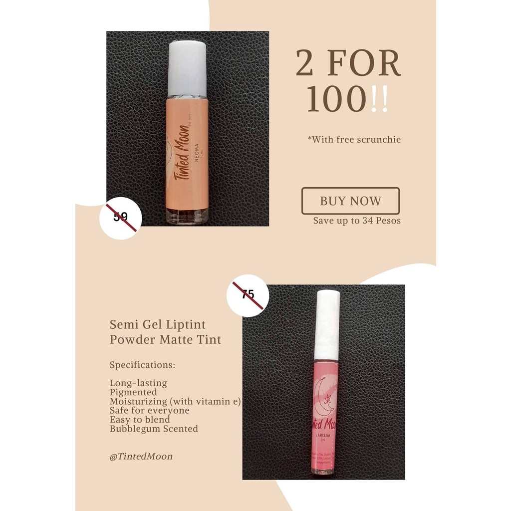 2 for 100 Semi Gel Lip Tint and Powdery Matte Tint Shopee Philippines