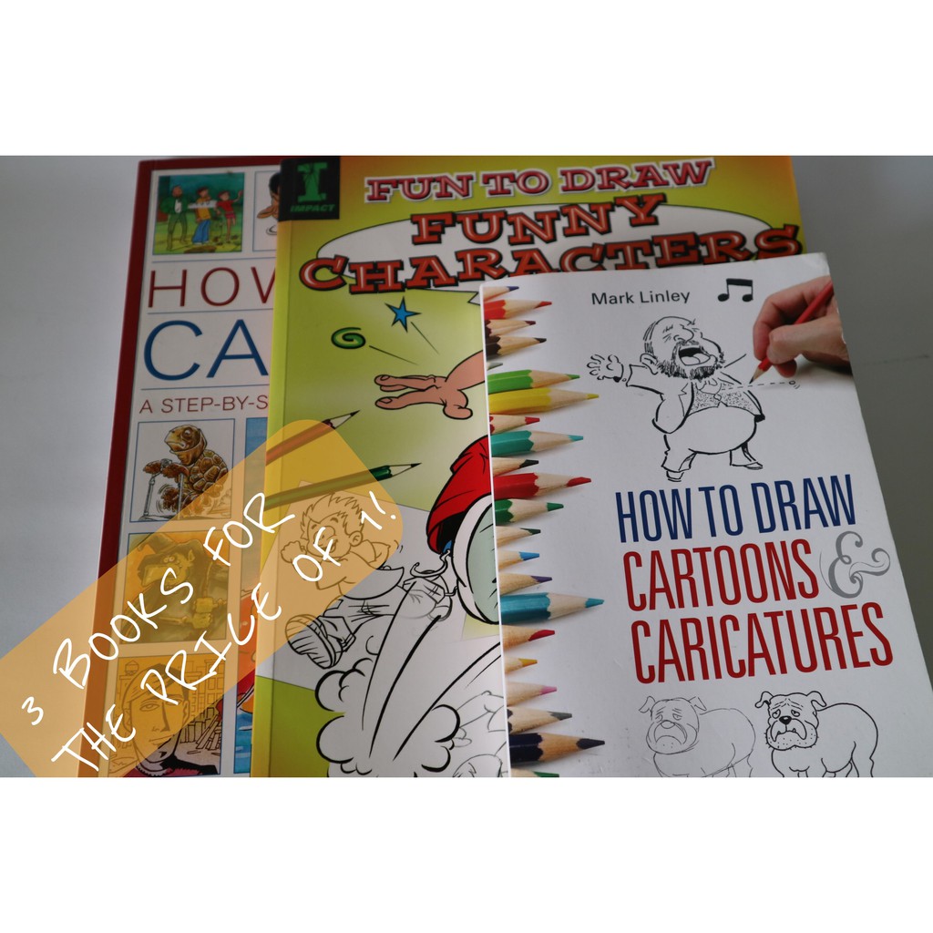 3 Books on Drawing Cartoons | Shopee Philippines