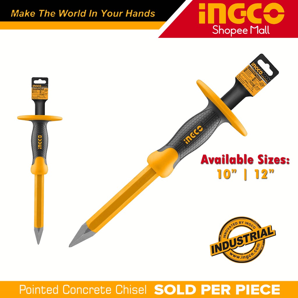 Ingco Industrial Pointed Concrete Chisel 10" HCC8141016 / 12