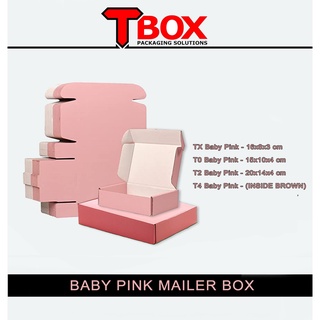 BABY PINK  Mailer Corrugated Box ON HAND Carton box corrugated cardboard packaging