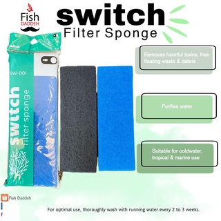 Filter Sponge Filter Wool Foam Filter Matt Filter Foam Filter Pad (2pcs) SWITCH | AQUASPEED