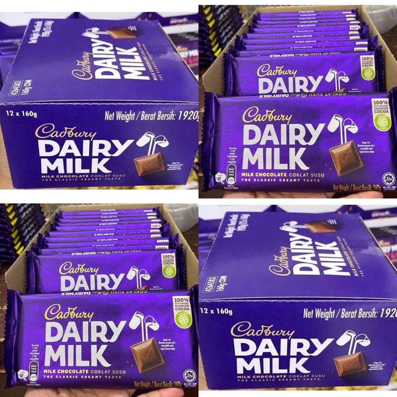CADBURY DAIRY MILK 1 BOX (160g x 12 pcs) (Exp. 092023) Shopee Philippines