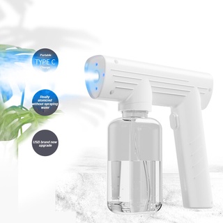 300ML Portable Wireless Nano Blue Light Steam Water Spray Disinfection Sprayer USB Rechargeable Atomizador Spray Bottle