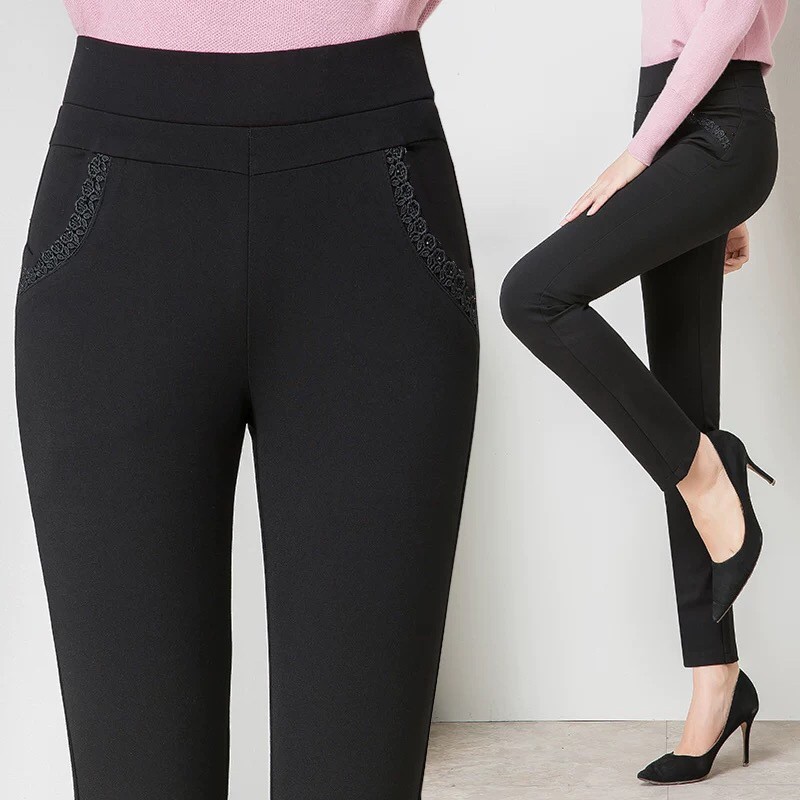 black jegging pants