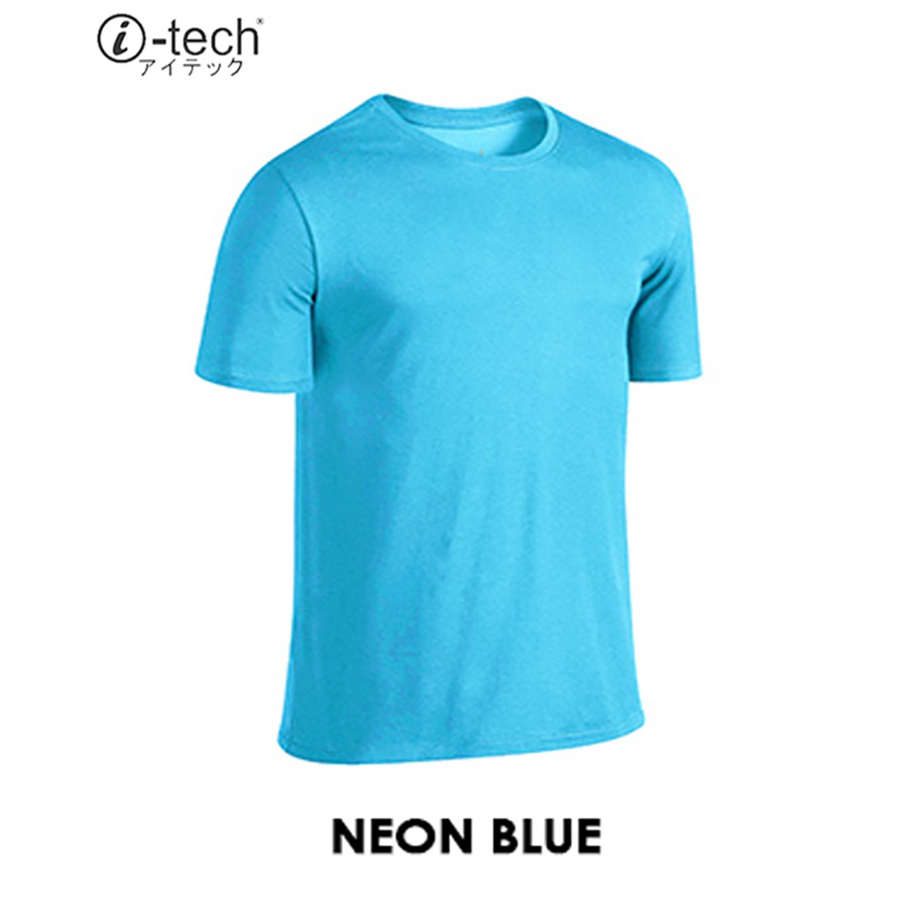 Itech Dri Fit T Shirt Neon Blue Shopee Philippines
