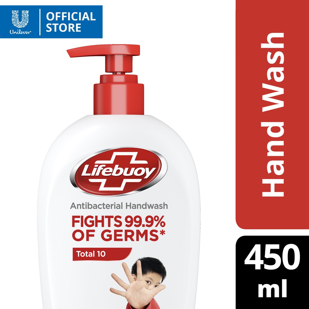 Lifebuoy Antibacterial Handwash Total 10 450ml Shopee Philippines