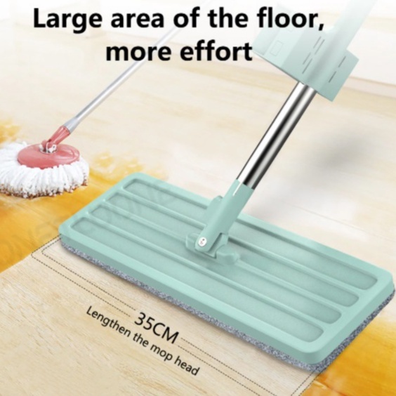 Ulife 360 Rotation Flat Mop Floor Cleaning Microfiber Squeeze Mop Floor Clean Automatic Dehydration
