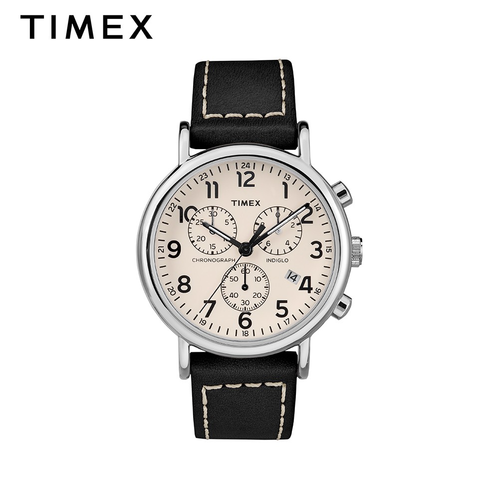 Timex Weekender Chronograph Black Leather Multifunction Quartz Watch For  Men TW2R42800 STYLE | Shopee Philippines