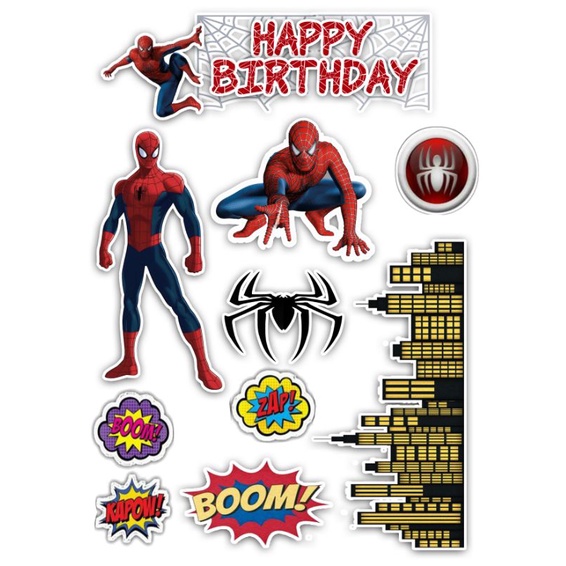 SPIDER MAN CAKE TOPPER SET(2) | Shopee Philippines