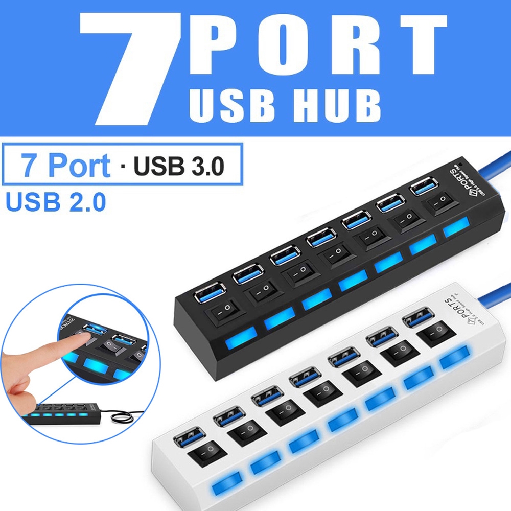 USB 3.0 HUB 2.0 HUB Multi USB Splitter 4/7 Port Expander Multiple USB 3