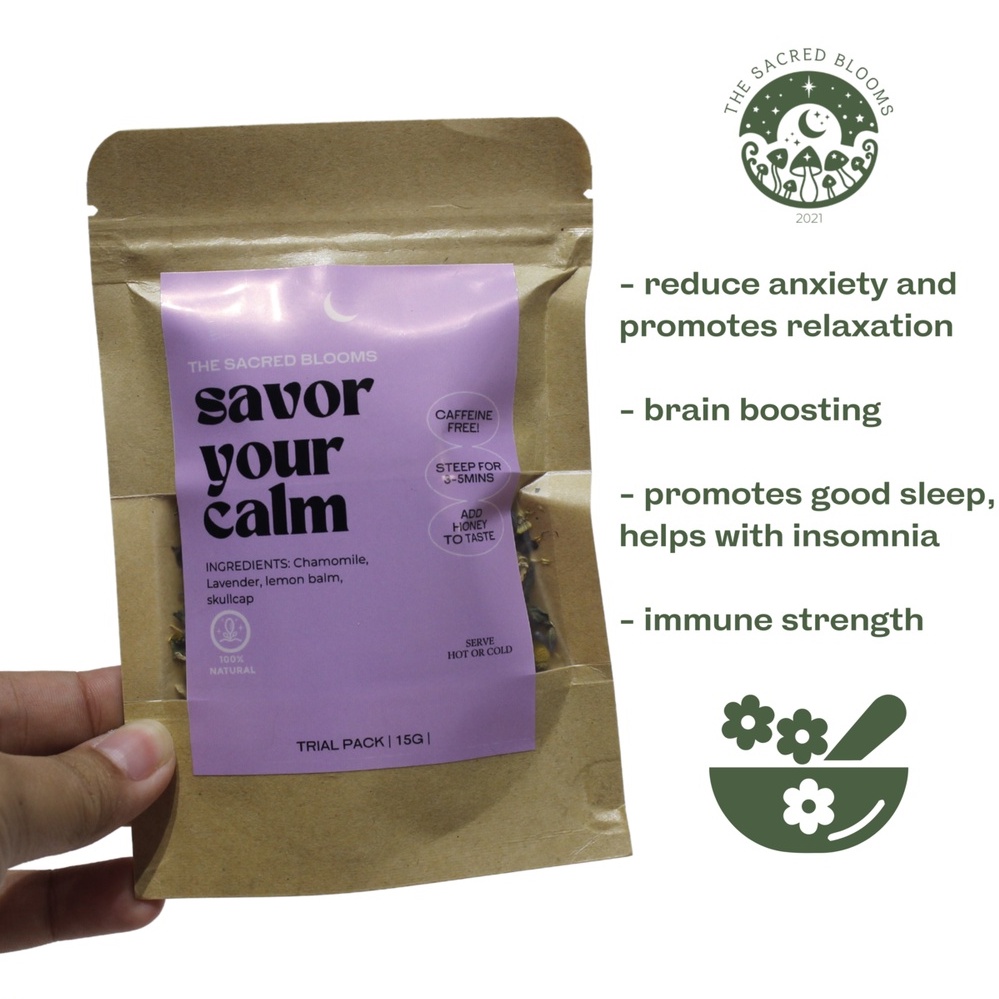 Loose Leaf Tea Savor your Calm (The Sacred Blooms) Herbal Tea for