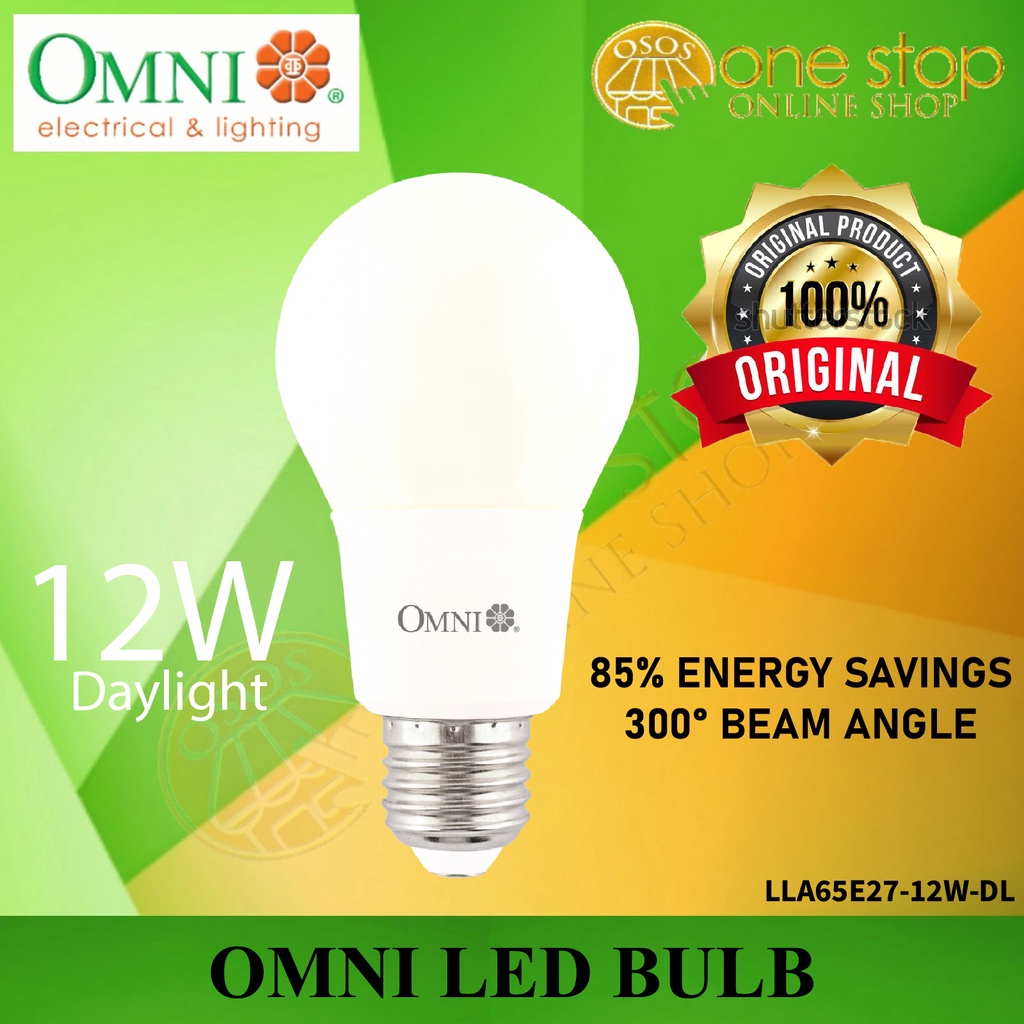 Omni Original Led Lite Bulb 12w E27 Base Lla65e27 12w Dl Daylight •osos• Shopee Philippines 8764