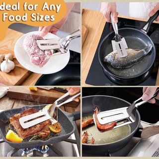 Stainless Steel Frying Shovel Clip Fried Fish Steak Shovel Kitchenware Fried Food Tongs Spatula Tong #7