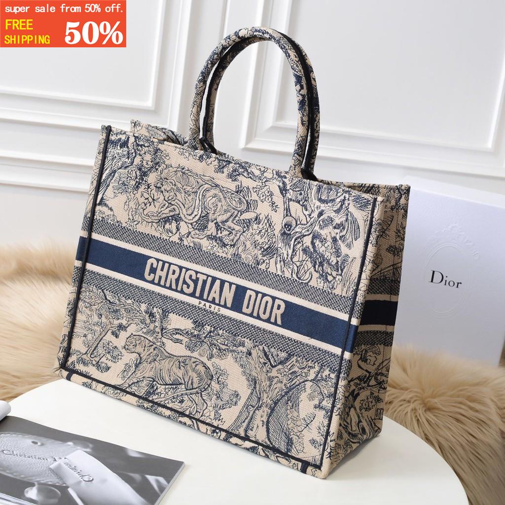 ◅Dior 0188 Book Tote Embroidered Flannelette Personalized Name Tote Bags  Shopper Bag Best Quality Co | Shopee Philippines