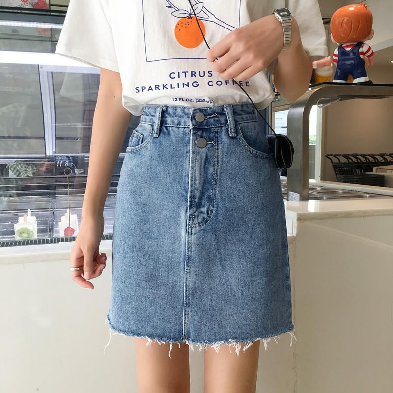 lace up denim skirt