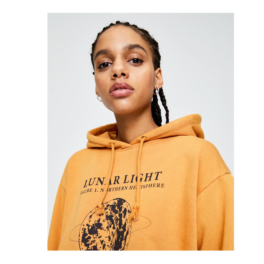 pull and bear mustard hoodie