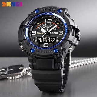 SKMEI Official Men Analog Digital Sporty World Time Original Watch Waterproof Large Dial relo #5