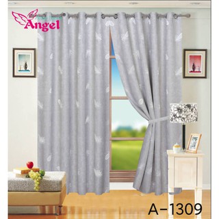 Feather Print semi-blackout curtains a-1309 #6