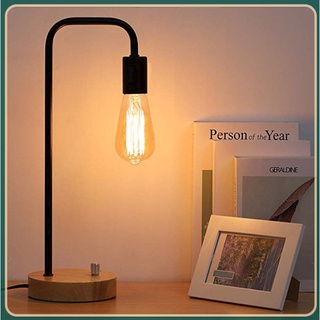 【PH STOCK】【Free shipping】Desk lamp Dimmable Study table lamp  bedside lamp industrial Wooden lamp
