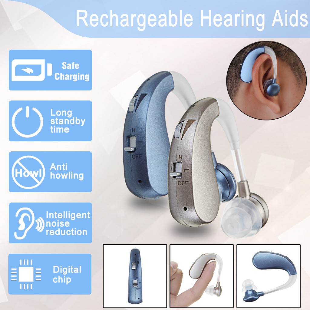 Digital Rechargeable Hearing Aids Intelligent Amplifier Audiphone