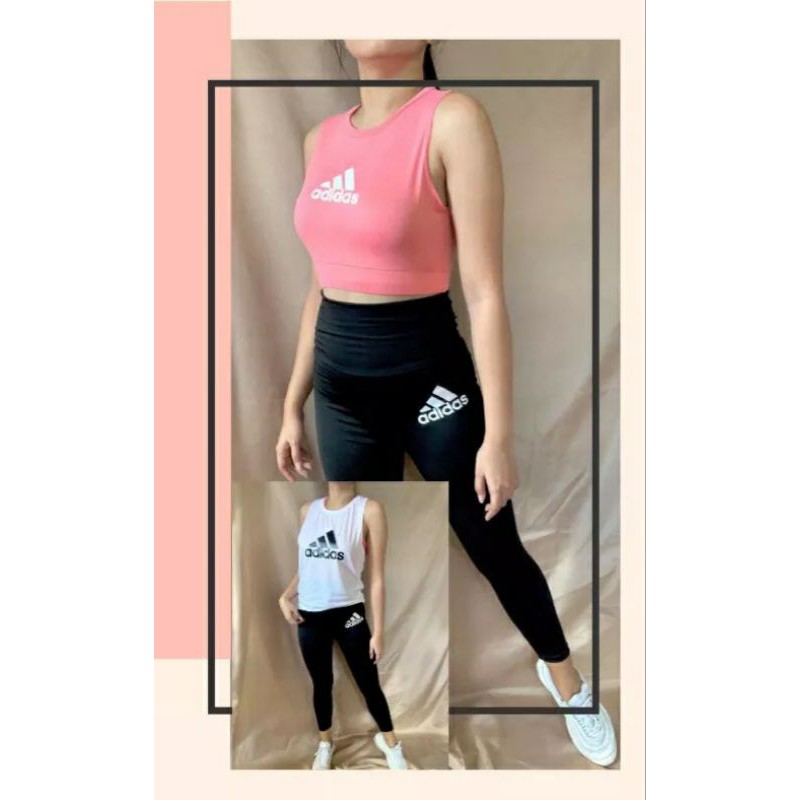 Workout    leggings&sports bra  w/sando | Shopee Philippines