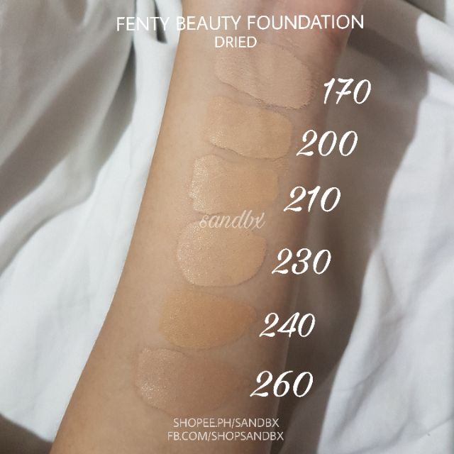 fenty beauty 210 foundation