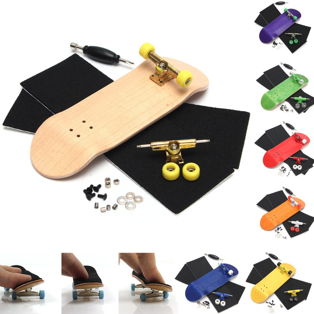 Complete Wooden Fingerboard Skateboards Foam Tape Deck Shopee Philippines