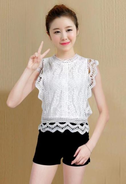 lace blouse sleeveless