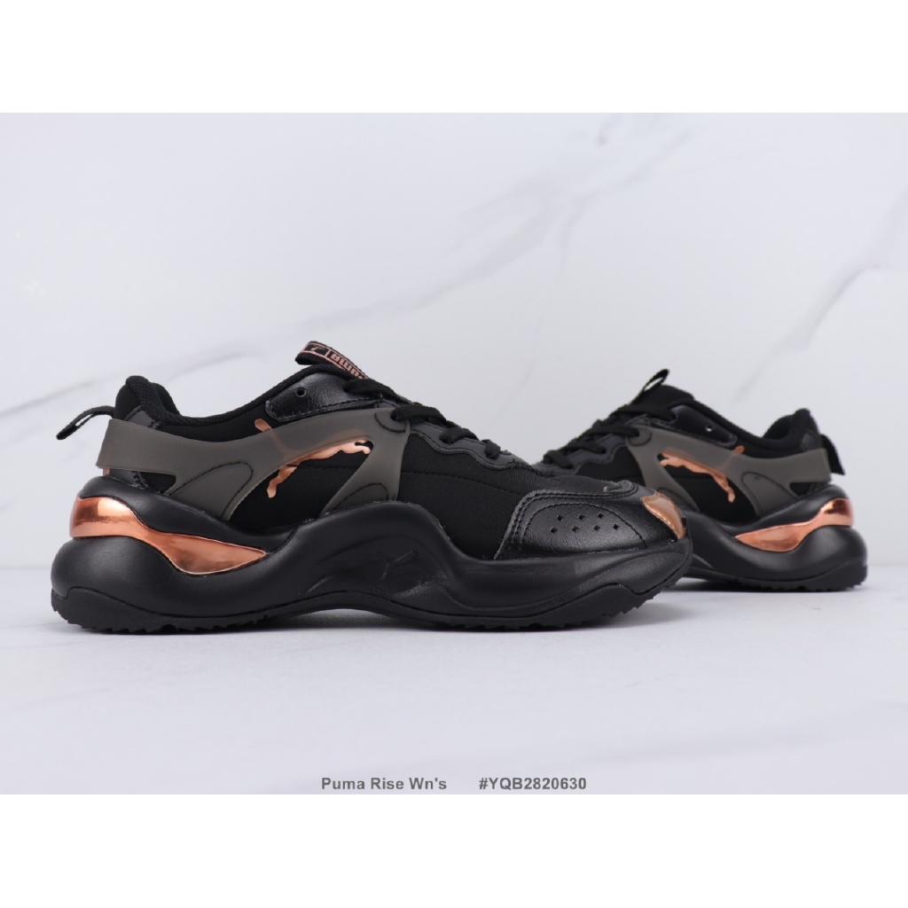 puma men black mesh running shoes