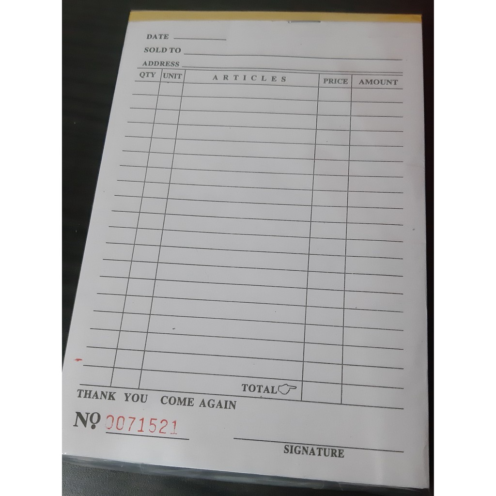 Delivery Receipt Triplicate Receipt Sold To Half Bond Paper Size 