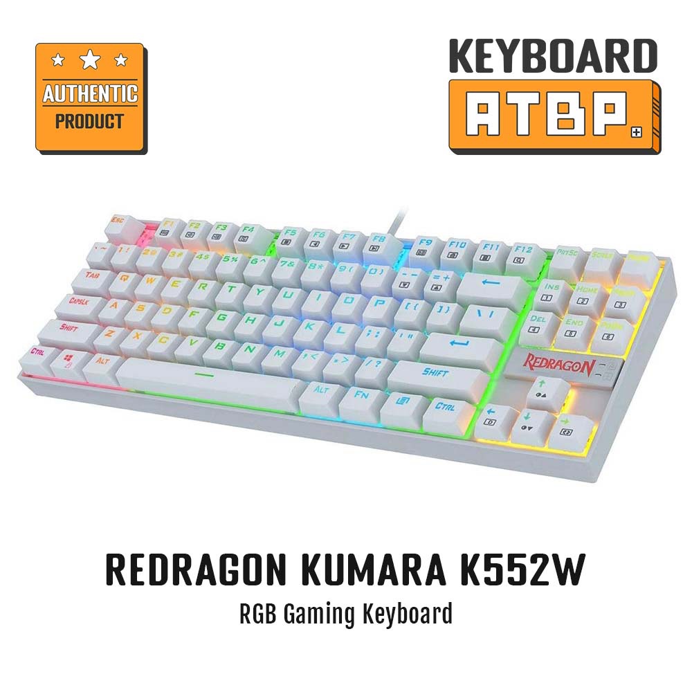 Redragon Kumara K552w Rgb Gaming Keyboard White Shopee Philippines 2350