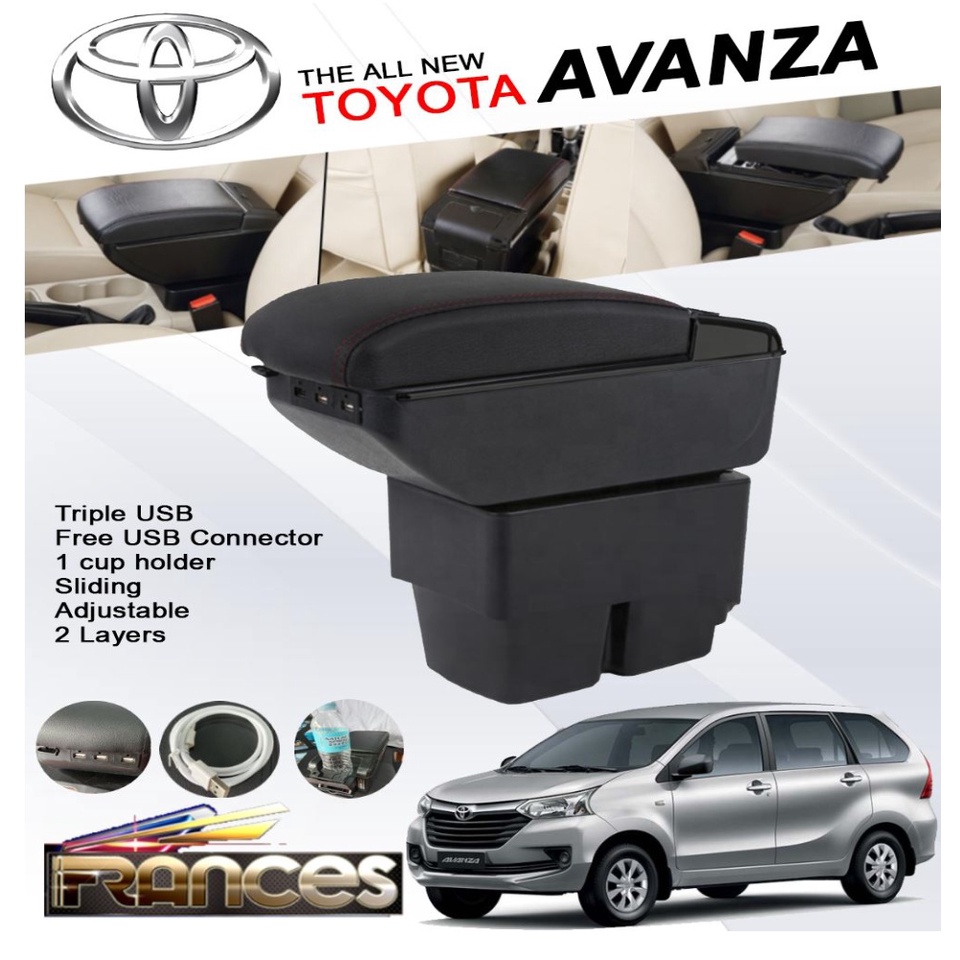 Avanza Arm Rest Armrest Console Box With Usb Port Shopee Philippines