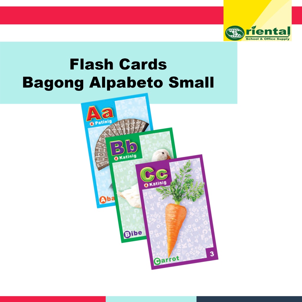 Alpabetong Filipino Small Flash Card - Alphabet With Pictures - Sold ...