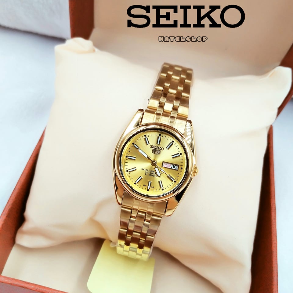 SEIKO-5 Women's watch Automatic Hand Movement High Quality Non-Fade  Stainless gold #seiko | Shopee Philippines