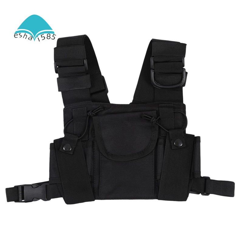 Radio Walkie Talkie Chest Pocket Harness Bags Pack Backpack Holster Two ...