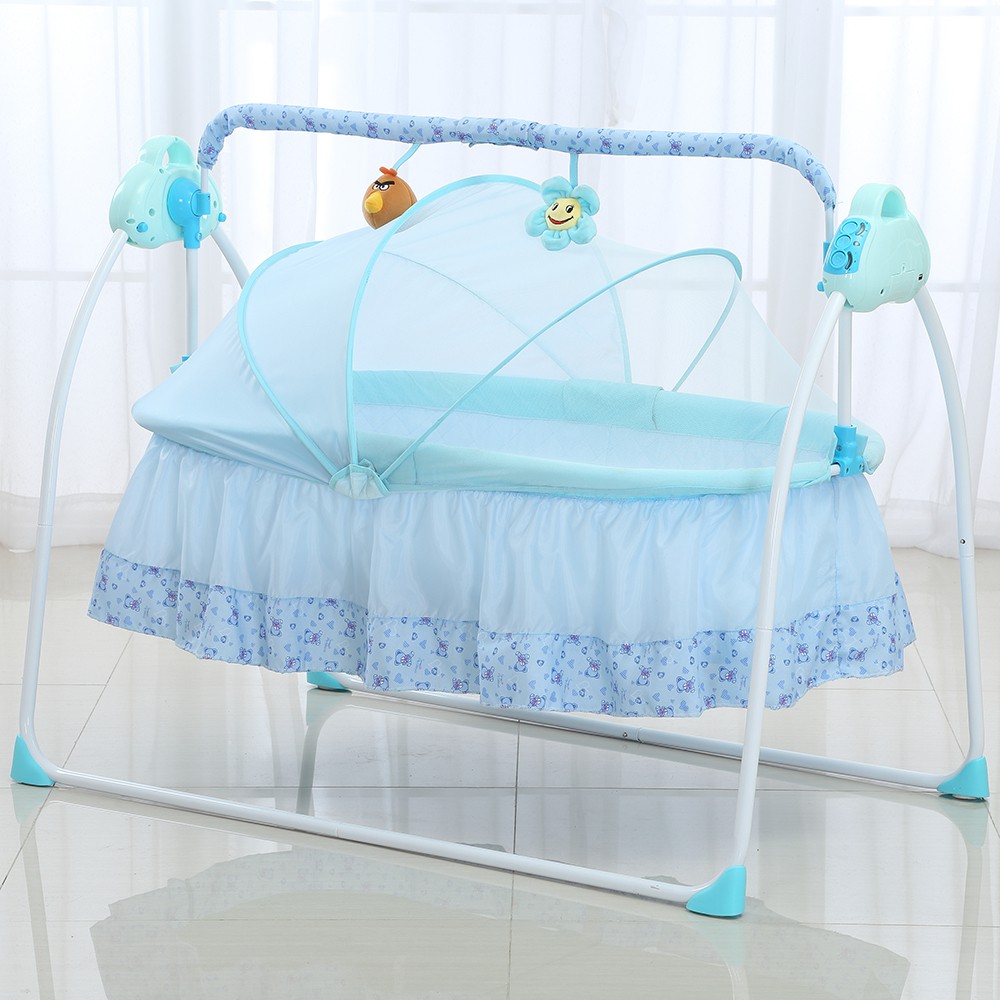 baby swing and bassinet