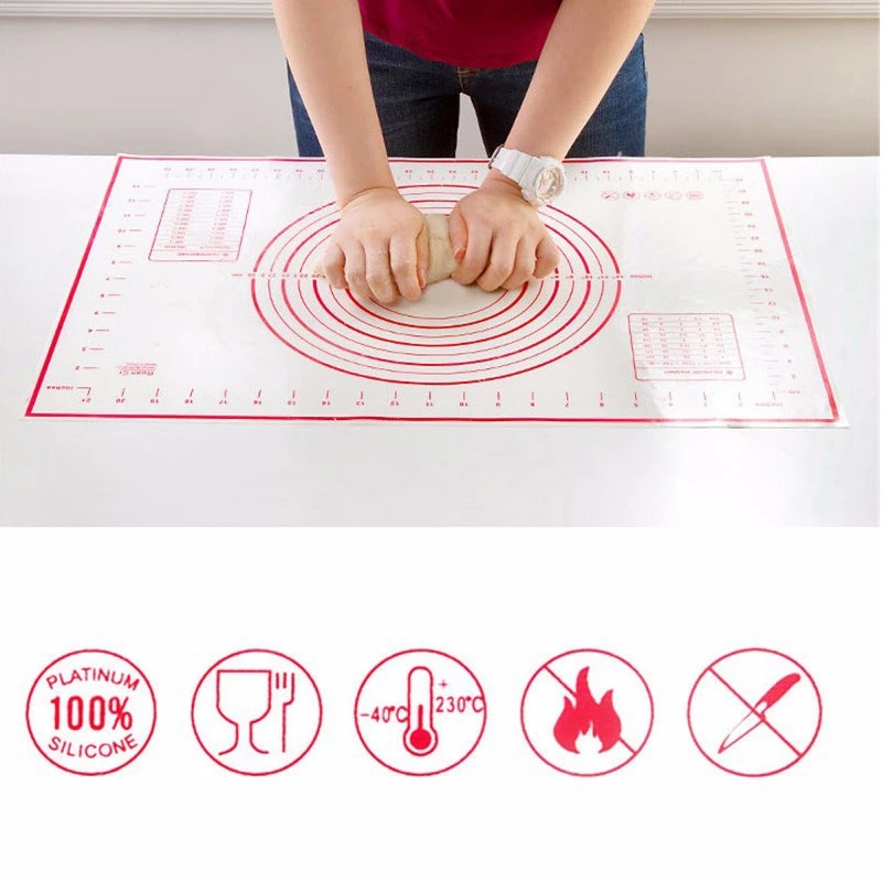 3Size Silicone Baking Mat Pizza Dough Maker Pastry Kitchen Gadgets Cooking Tools Utensils Bakeware Kneading Accessories