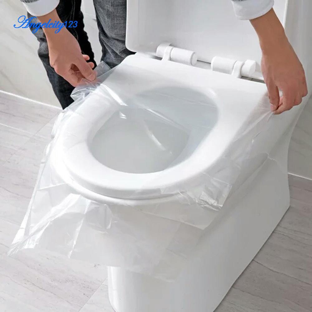 Angღ50pcs Disposable Toilet Seat Cover Mat Safety Toilet Paper