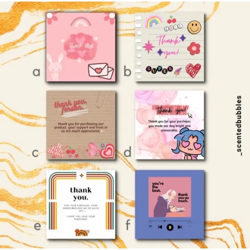 THANK YOU MEMO PAD 50 PCS | Shopee Philippines