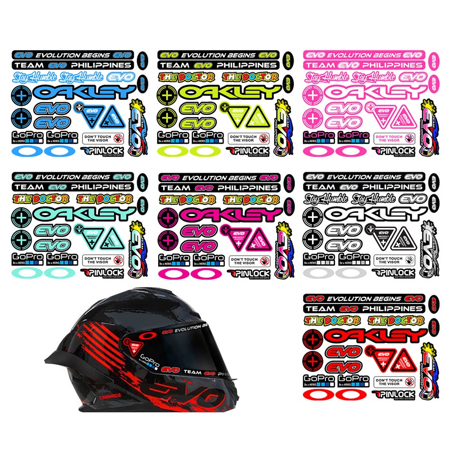 Vinyl Sticker EVO Helmet Visor Laminated Shopee Philippines