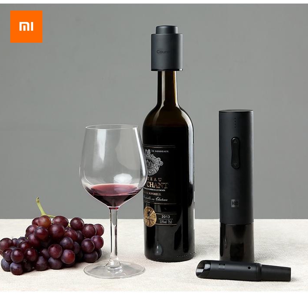 Xiaomi Youpin Electric Wine Bottle Opener Set With Wine Preserver And Pourer Shopee Philippines