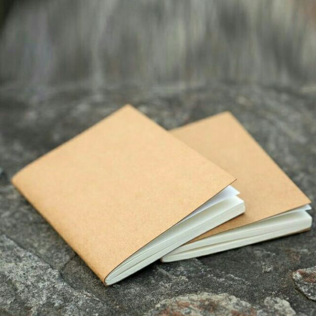 Kraft Cover Notebook - White Blank Pages - Give Aways (A5/A6) 80p ...