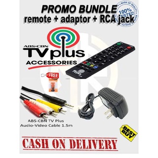 PROMO BUNDLE 5 abs cbn tv plus accesories (remote with free batteries) (adaptor 12v) (rca jack)