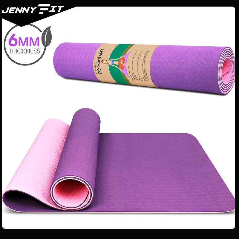 6MM TPE Non-slip Yoga Mats For Fitness Tasteless Marke Pilates Mat 8Color Gym 