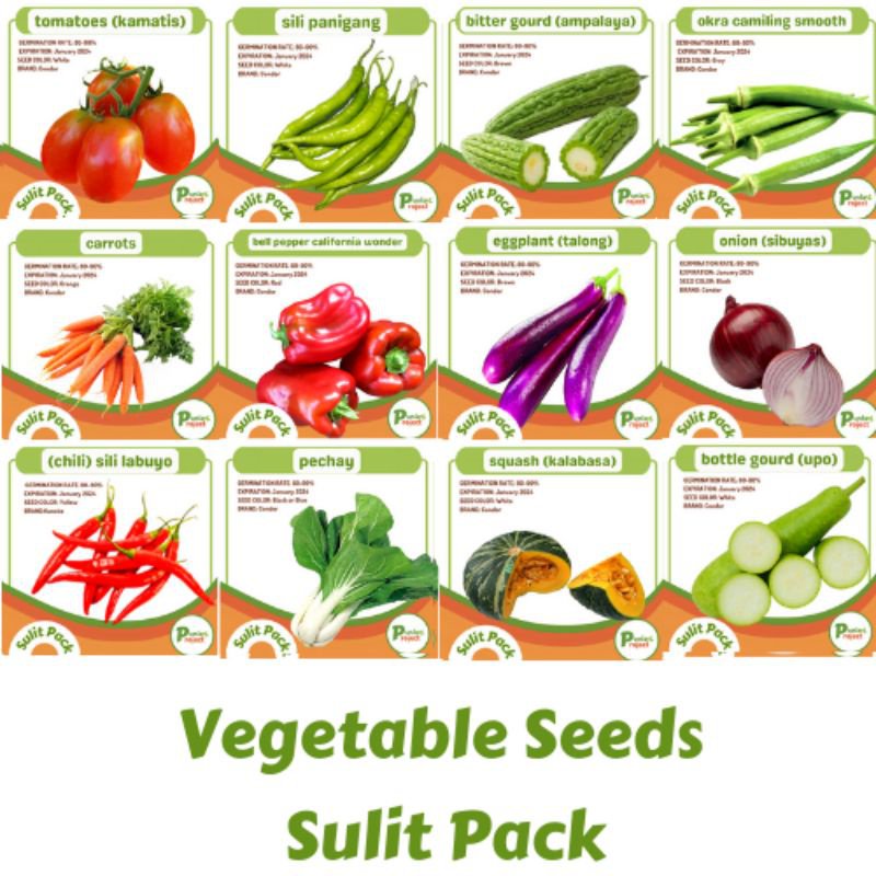 Spot Seeds Vegetable Seeds Pechay Talong Kamatis Sibuyas Okra Sili Bell 