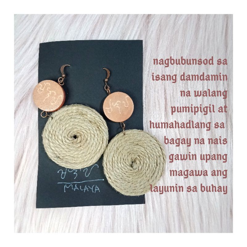 Baybayin Earrings Nakaukit Filipino Accessories Ethnic Design Shopee Philippines